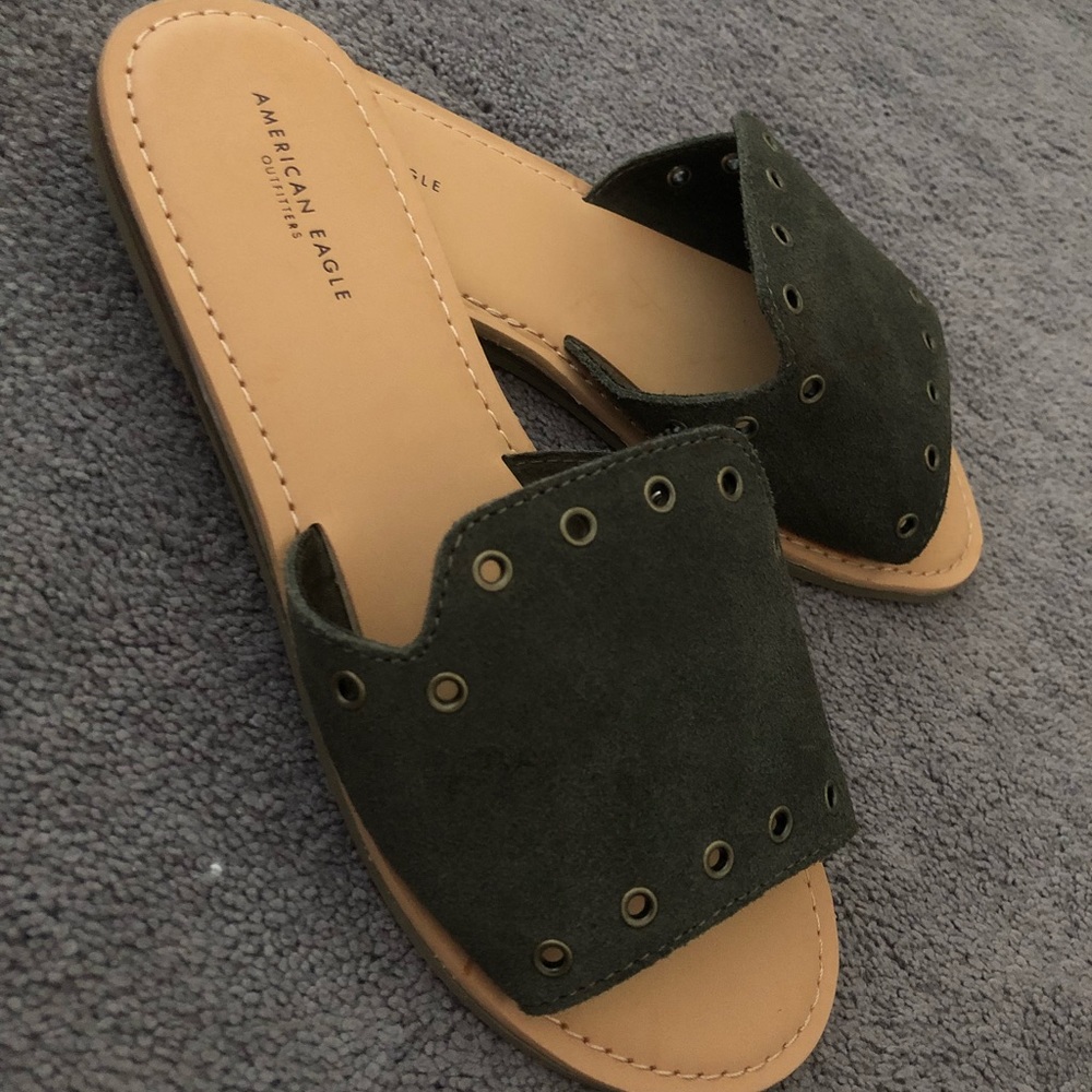 Green sandals